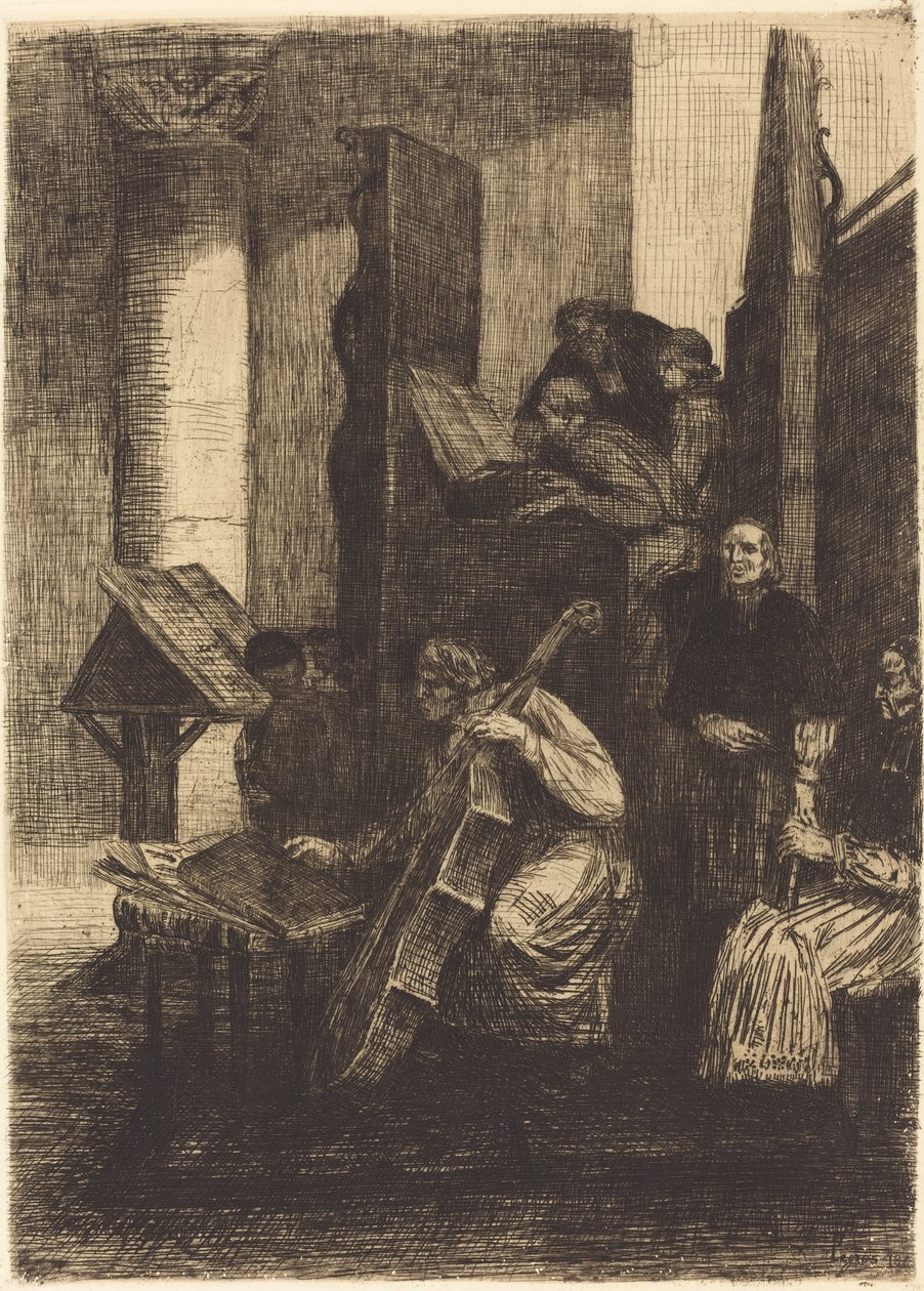 Coro en una iglesia española de Alphonse Legros