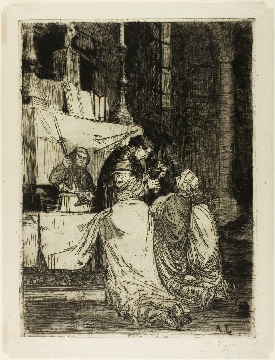 Comunión en la Iglesia de San Médard de Alphonse Legros