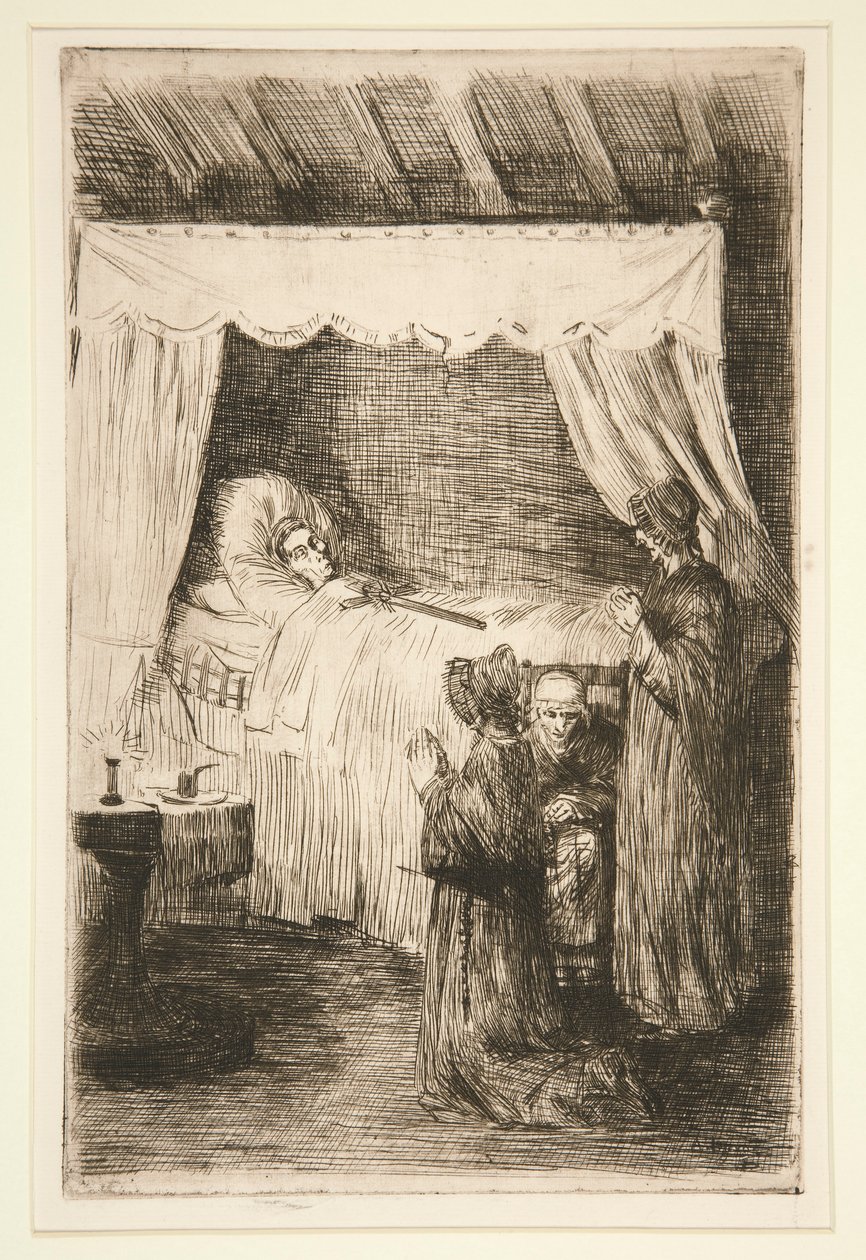 Guardia de la muerte (El antiguo depósito de cadáveres) de Alphonse Legros