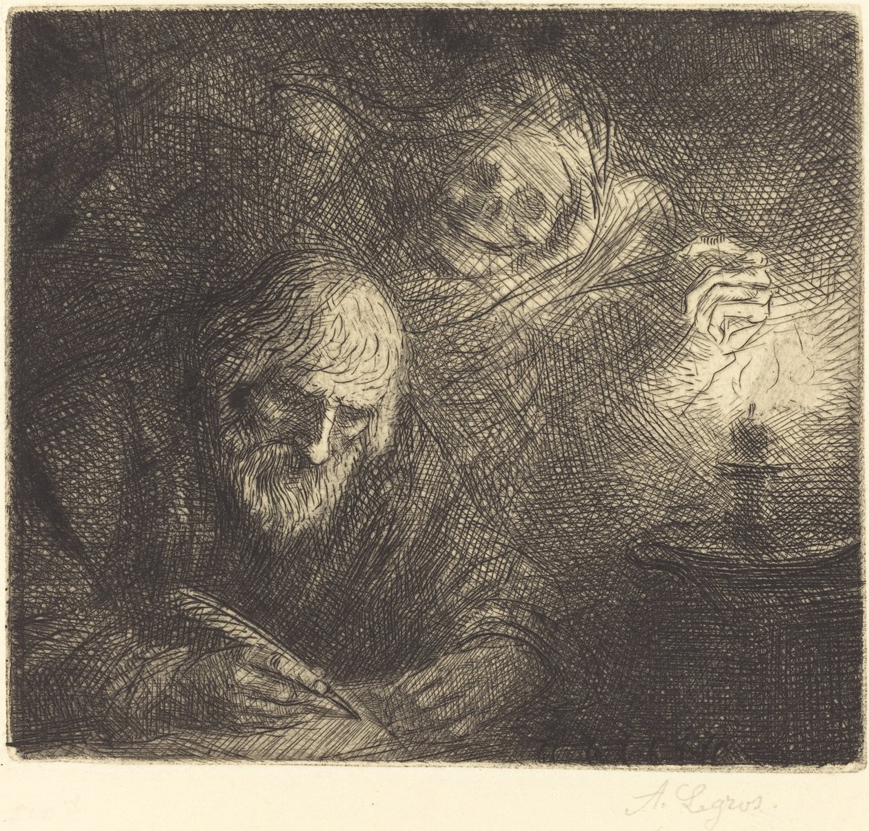 La muerte y el filósofo (La mort et le philosophe) de Alphonse Legros