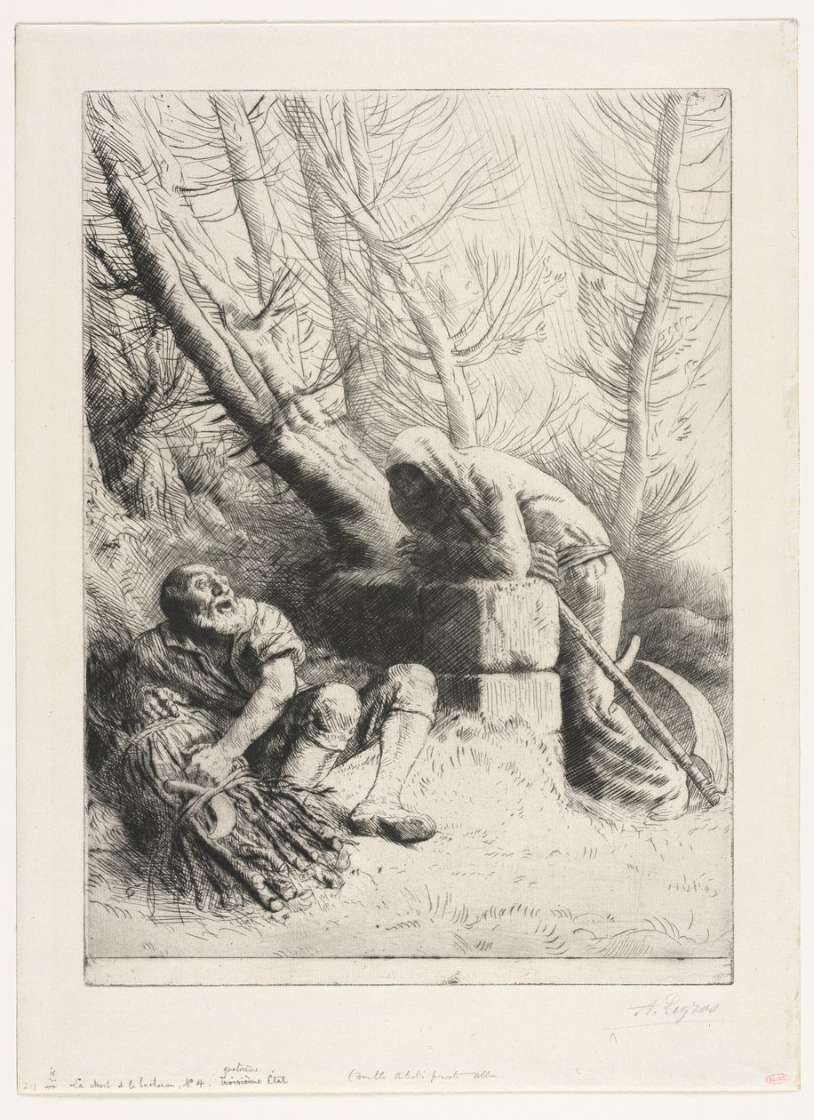 La Muerte y el Leñador de Alphonse Legros