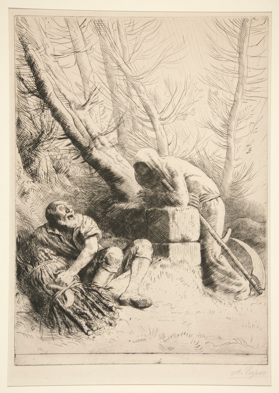La muerte y el leñador de Alphonse Legros