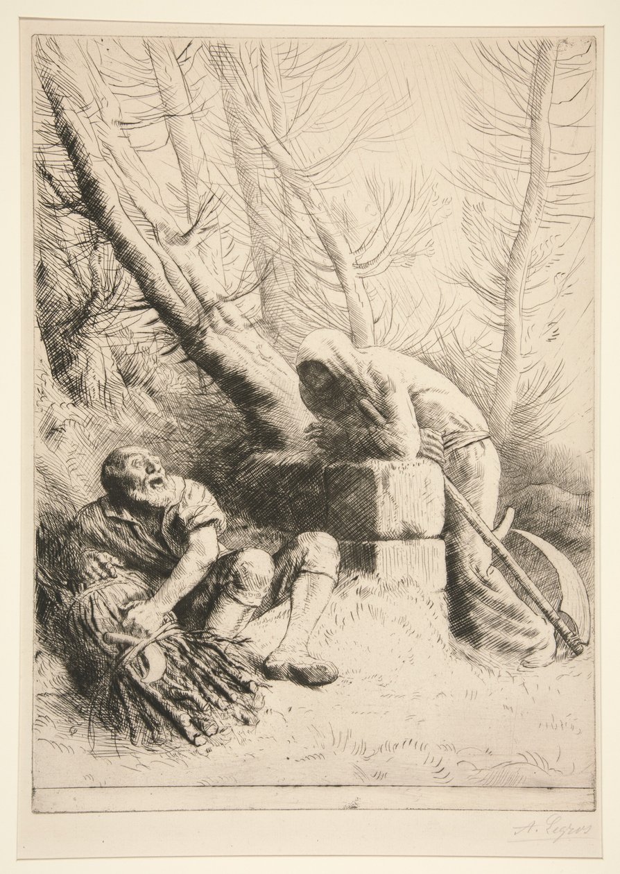 La muerte y el leñador de Alphonse Legros