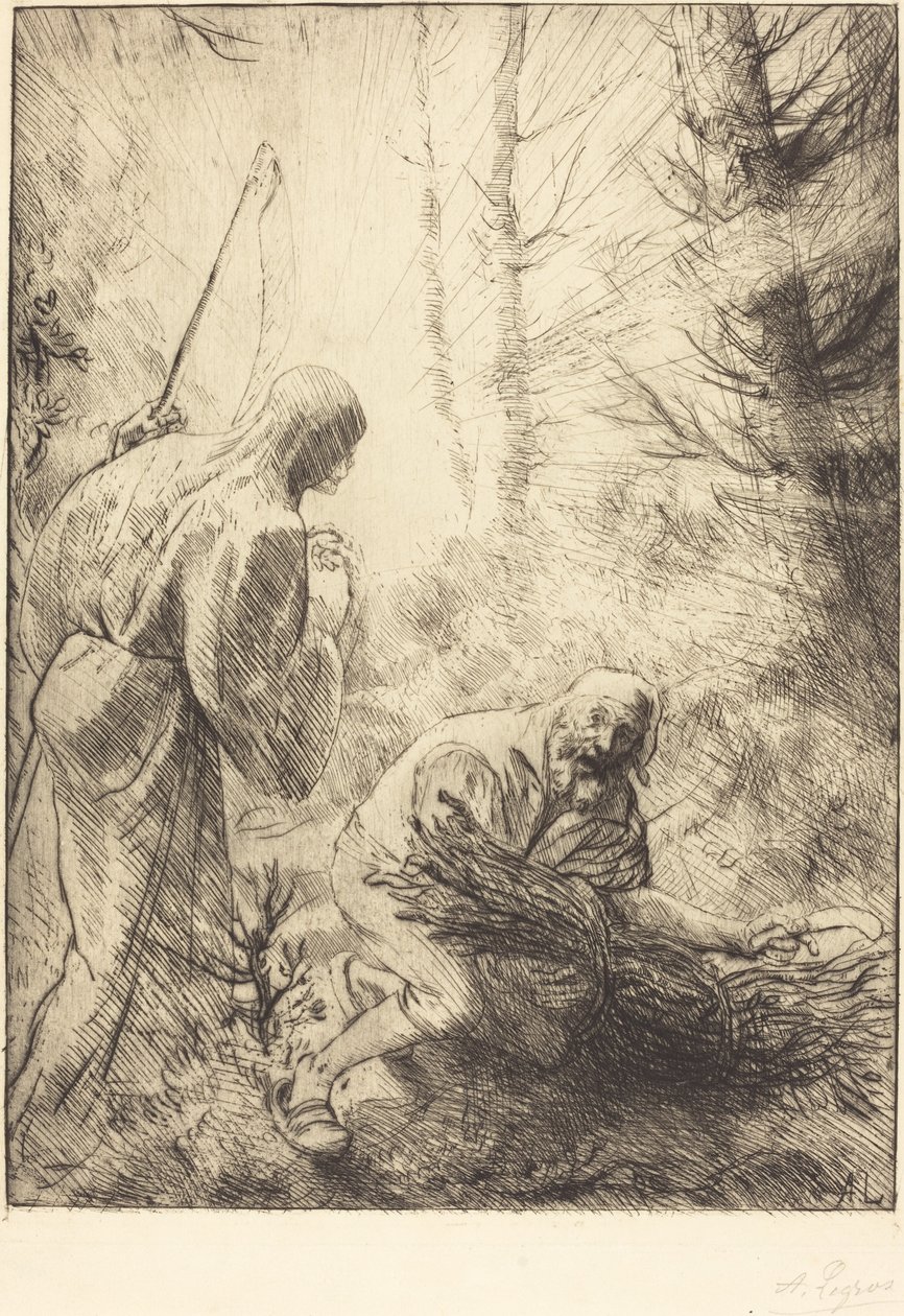 La muerte y el leñador, 2ª placa de Alphonse Legros