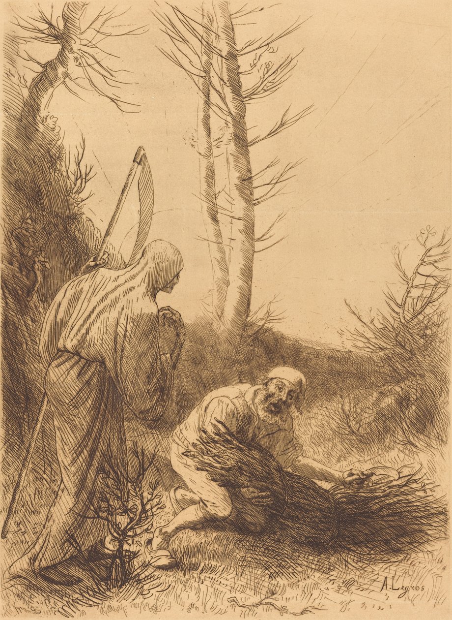 La muerte y el leñador, 2ª placa de Alphonse Legros