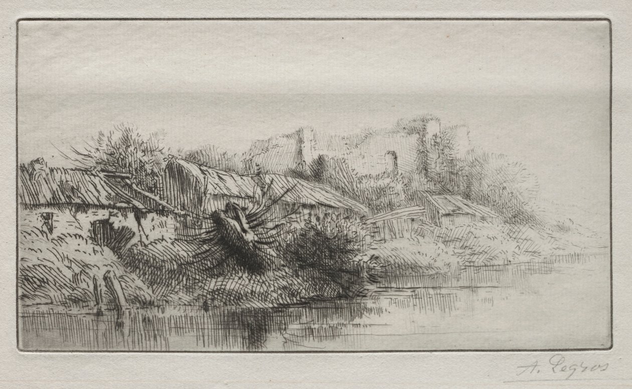 Pueblo desierto de Alphonse Legros