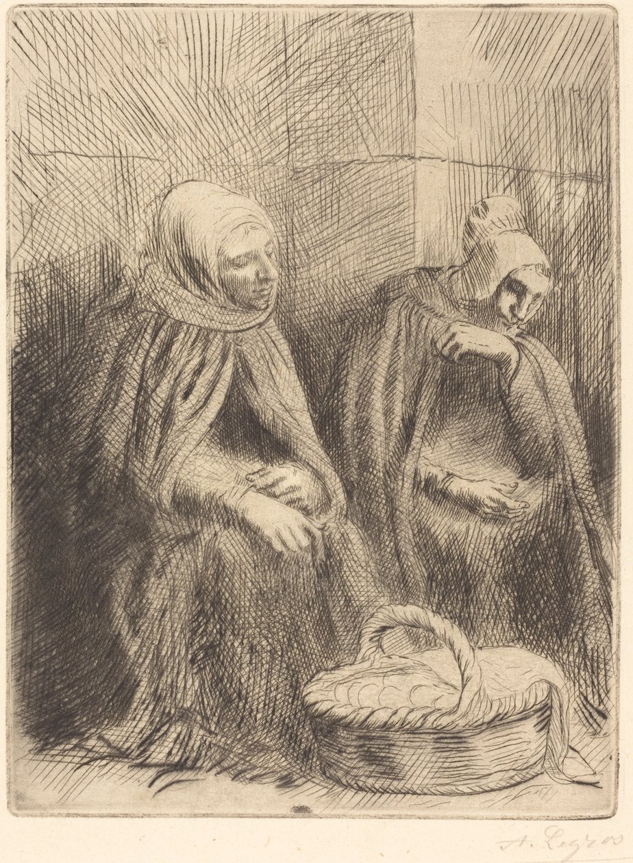 Vendedoras de huevos, 1ª placa de Alphonse Legros
