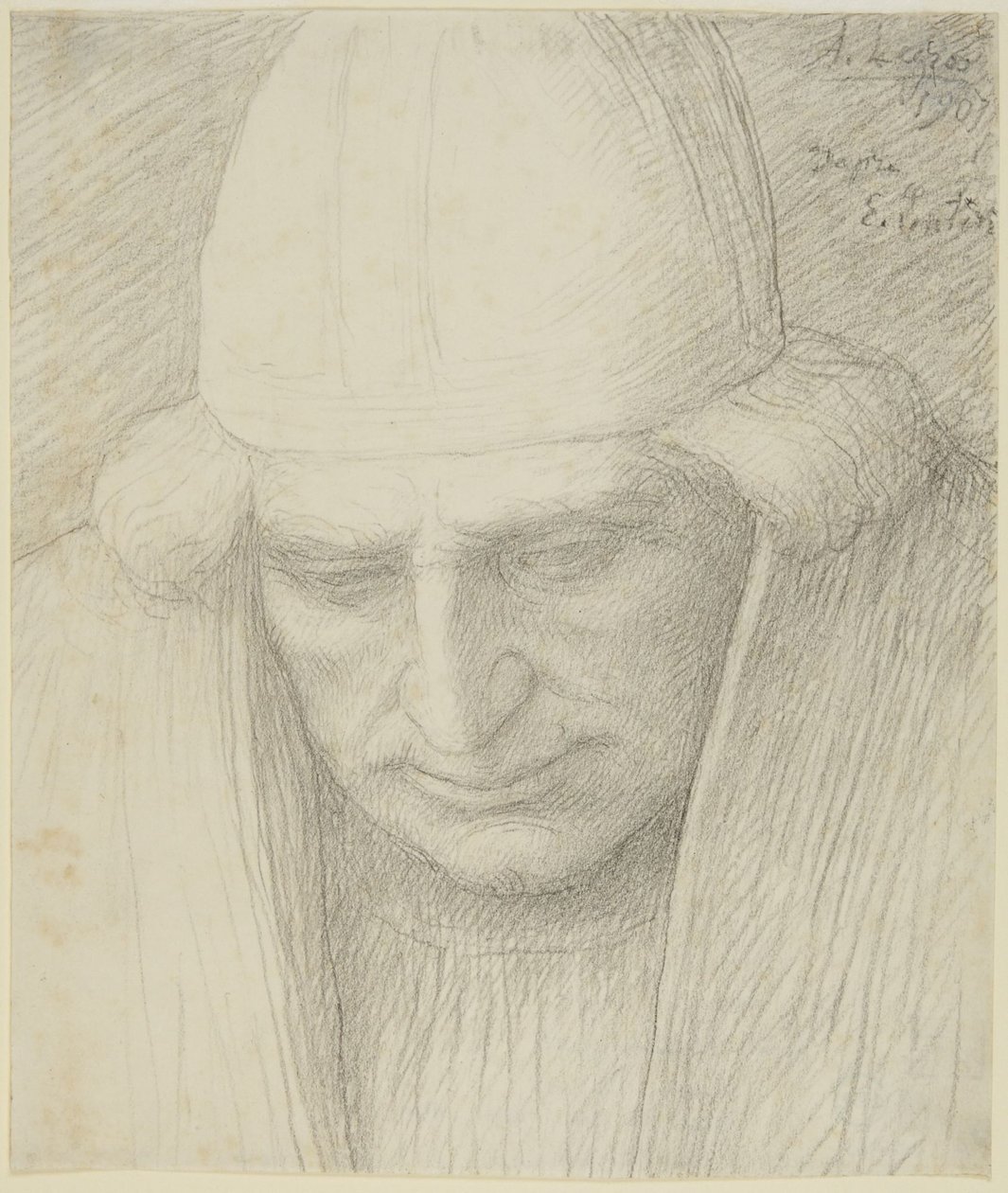 Un anciano con gorra de Alphonse Legros
