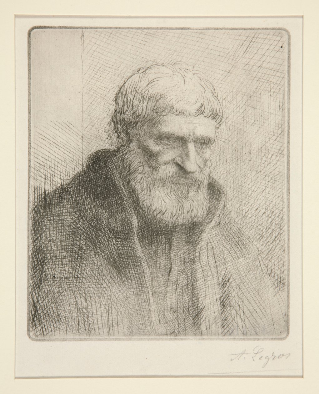 Etude de vieillard (Estudio de un anciano) de Alphonse Legros