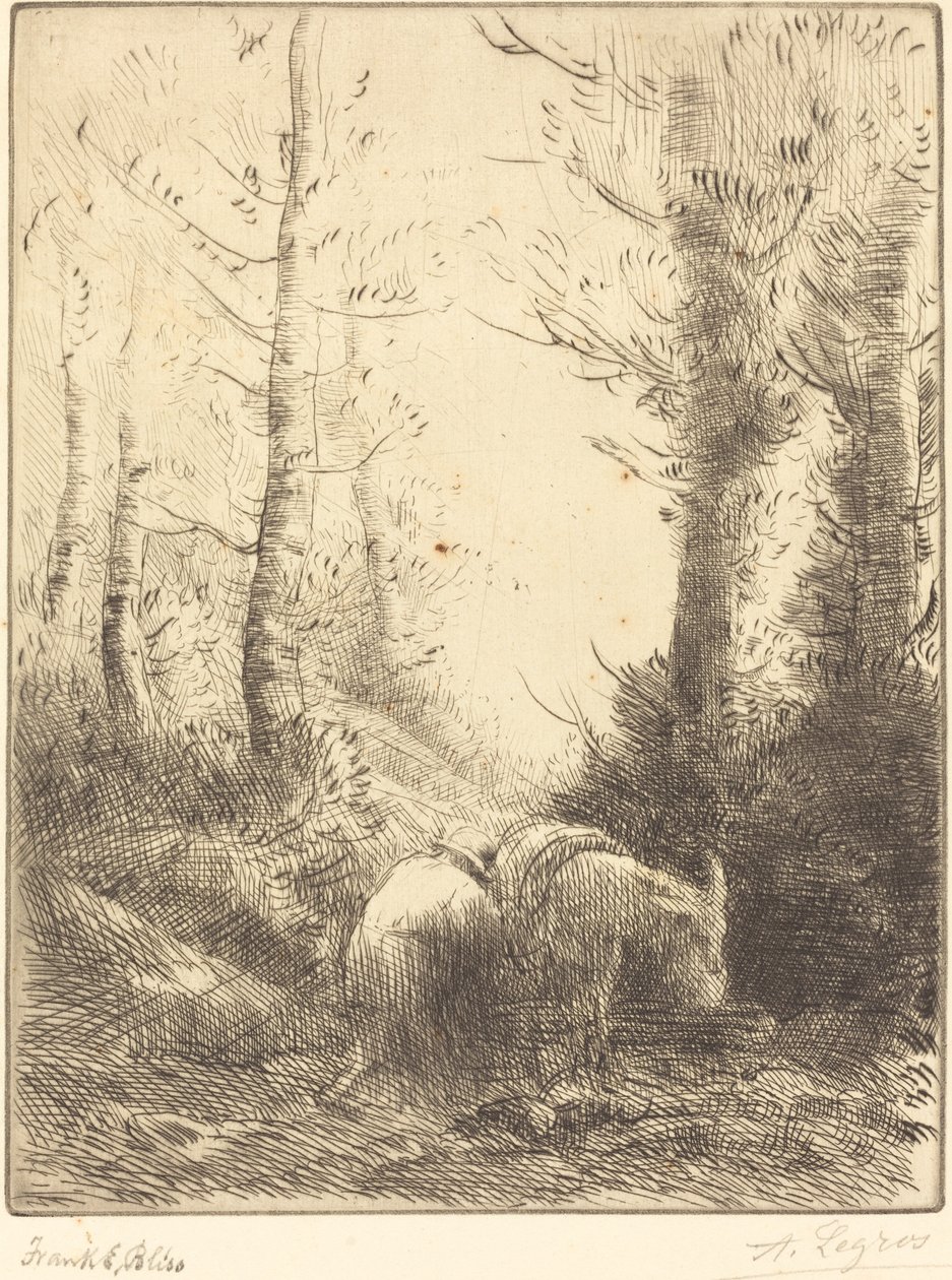 El granjero y su burro de Alphonse Legros