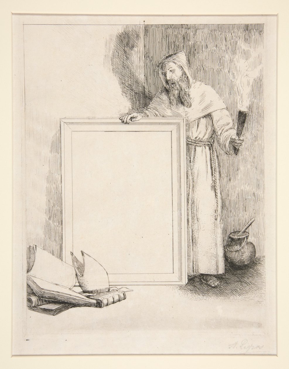 «Cincuenta impresiones de 10 grabados» (Página de título de la serie publicada por Marseille Holloway) de Alphonse Legros