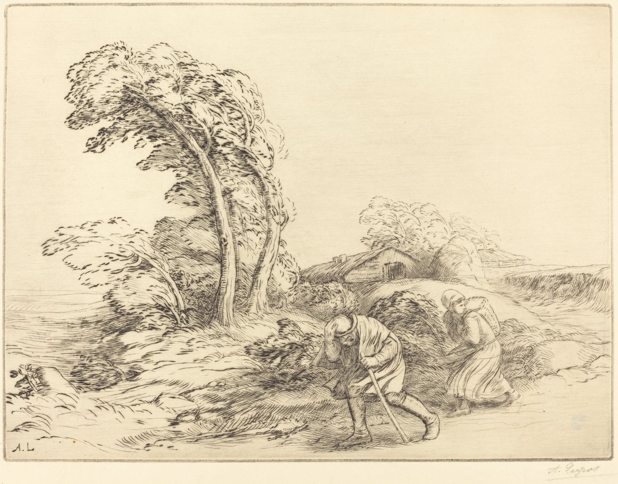 Ráfaga de viento Un coup de vent de Alphonse Legros