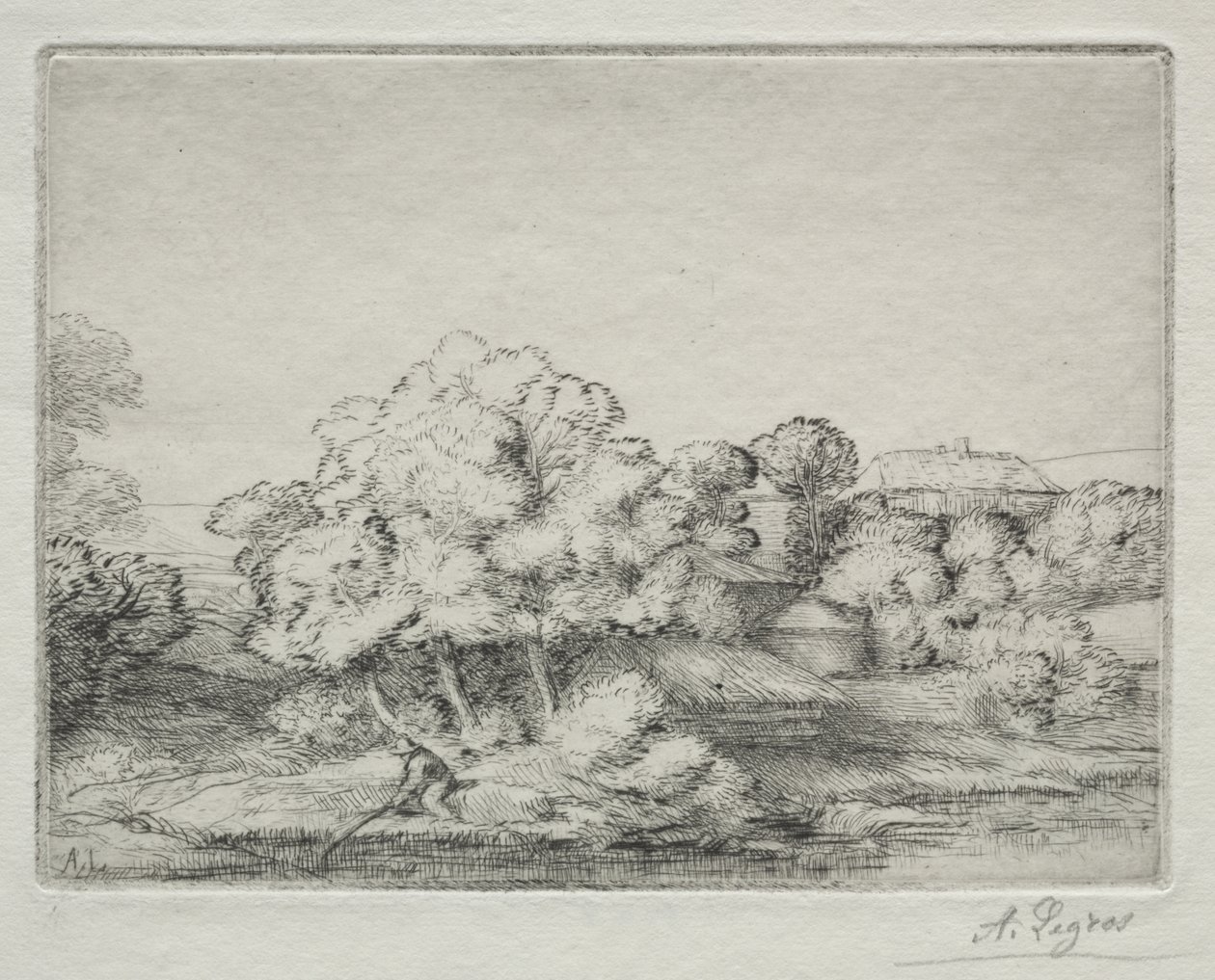 Aldea cerca del lago de Alphonse Legros