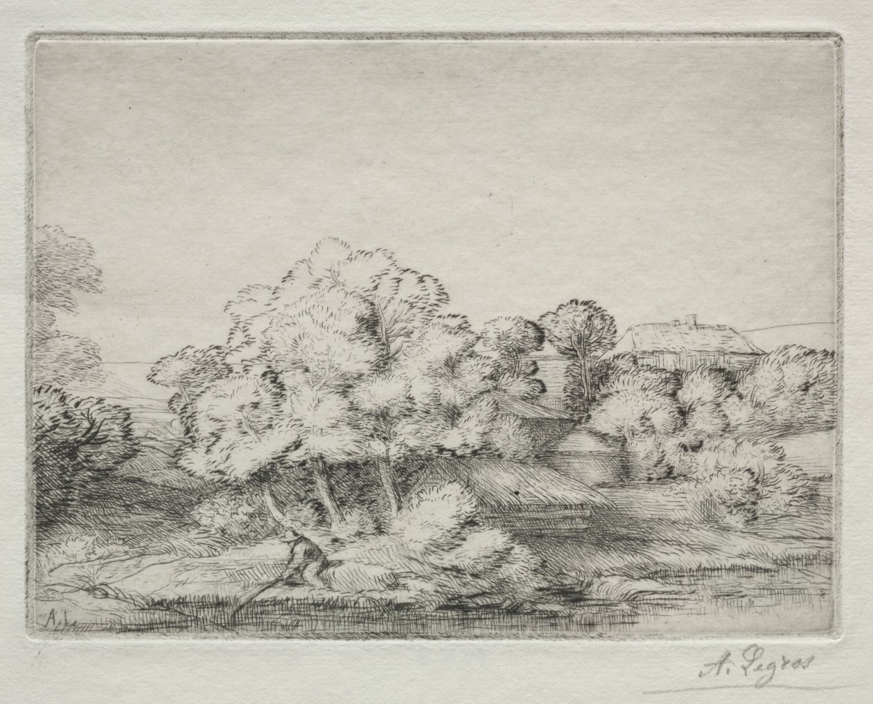 Aldea cerca del lago de Alphonse Legros