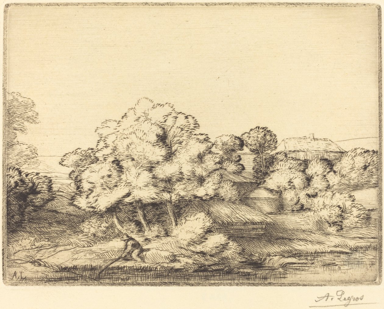 Aldea cerca del lago de Alphonse Legros