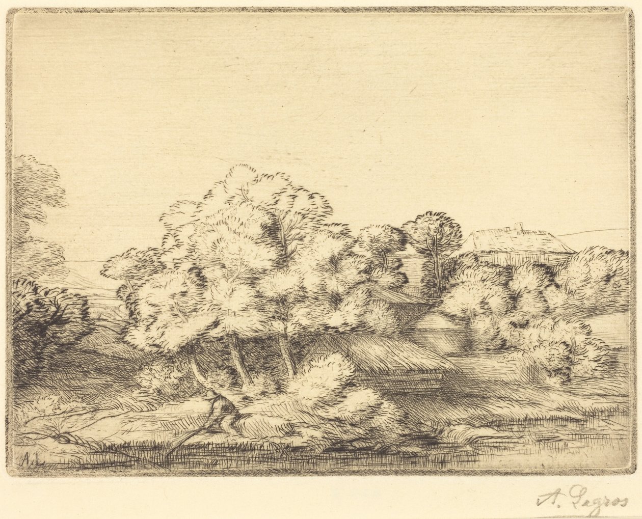 Aldea cerca del lago de Alphonse Legros