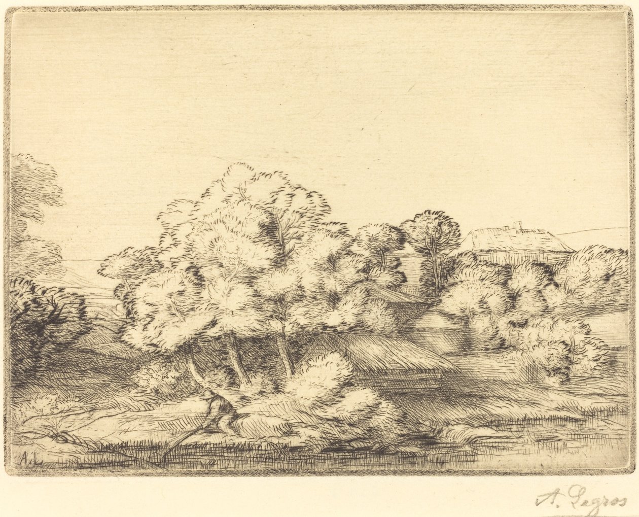 Hamlet cerca del lago Le hameau pres du lac de Alphonse Legros