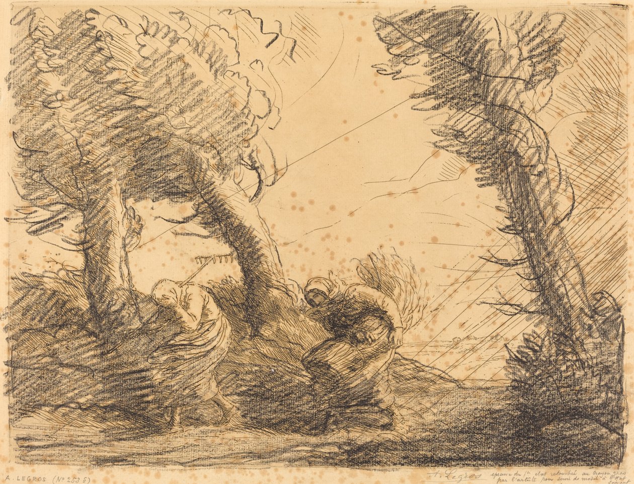Cosechadores sorprendidos por la tormenta de Alphonse Legros