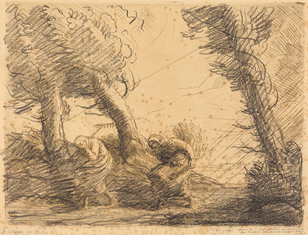 Segadoras sorprendidas por la tormenta de Alphonse Legros