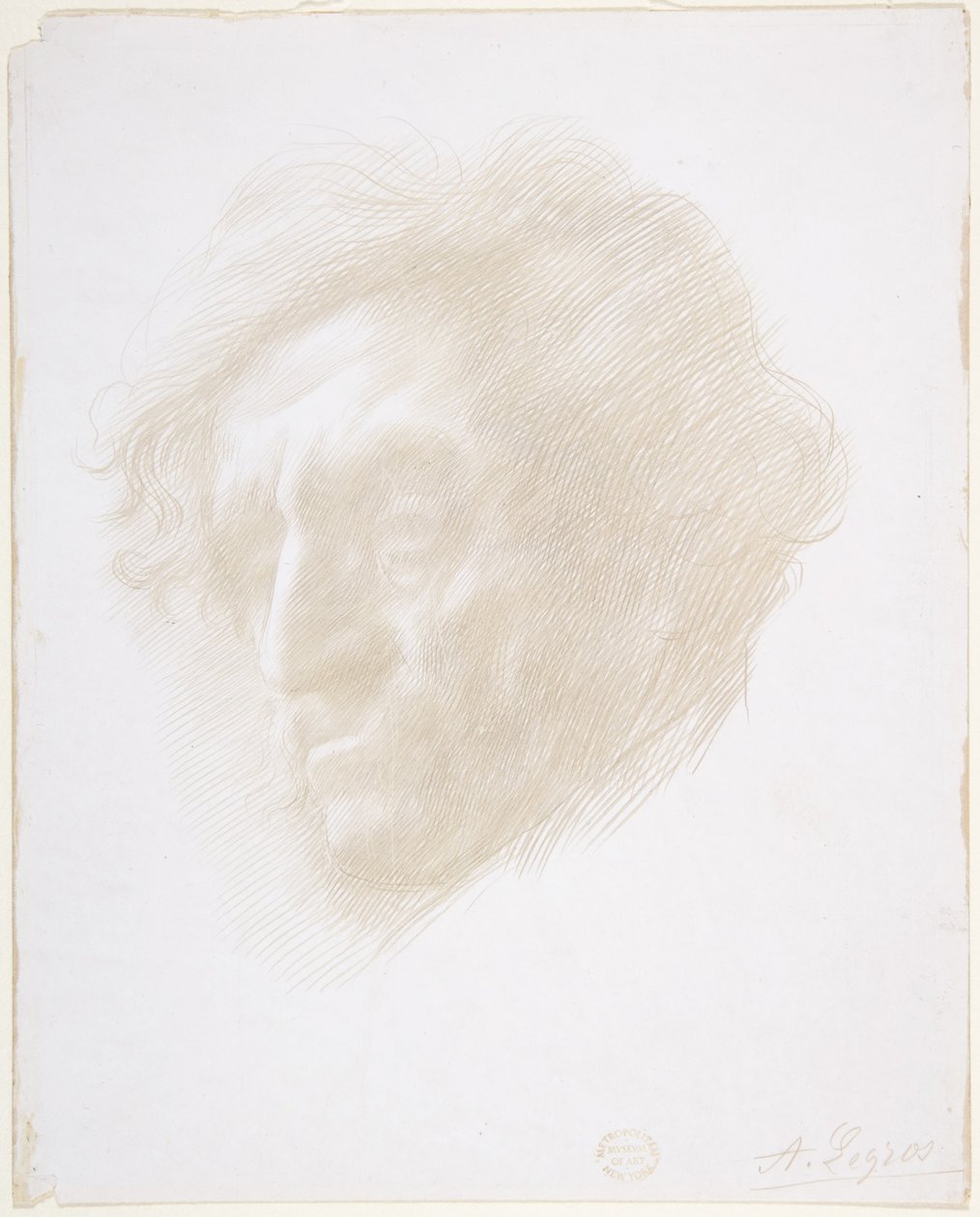 Cabeza de un hombre de Alphonse Legros