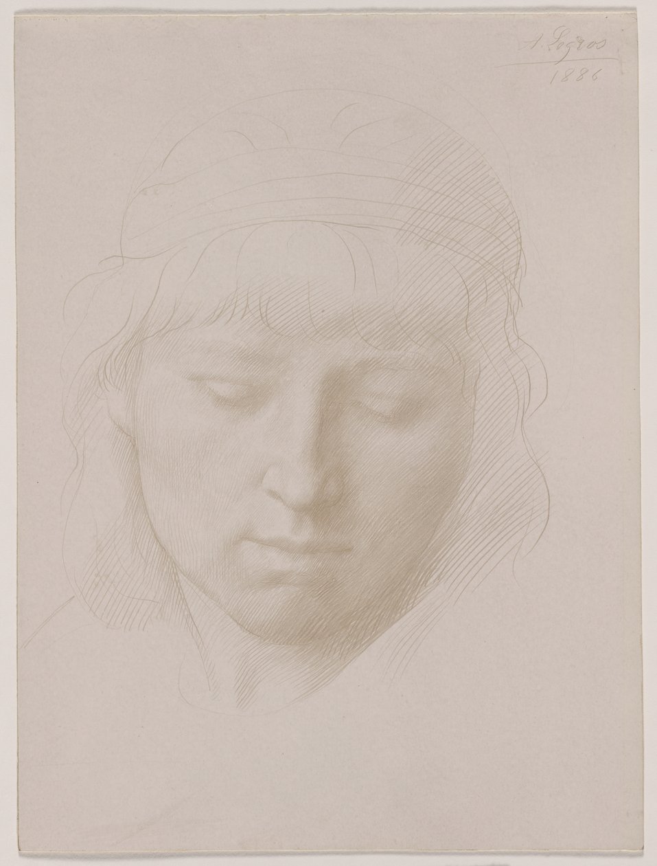 Cabeza de un Hombre, 1886 de Alphonse Legros