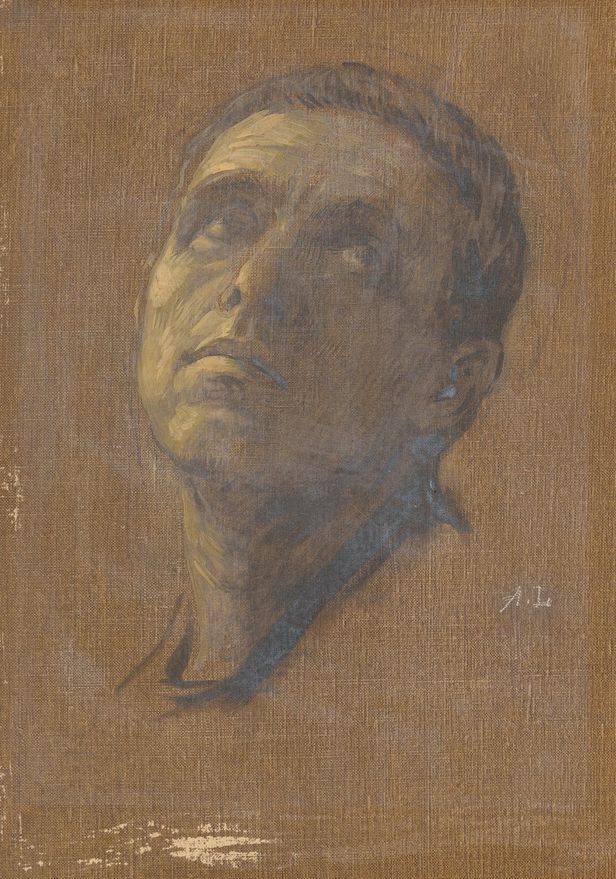 Cabeza de un Hombre con Ojos Vueltos hacia Arriba de Alphonse Legros