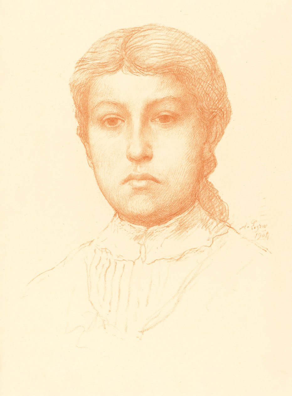 Cabeza de una joven (Tête de jeune fille) de Alphonse Legros