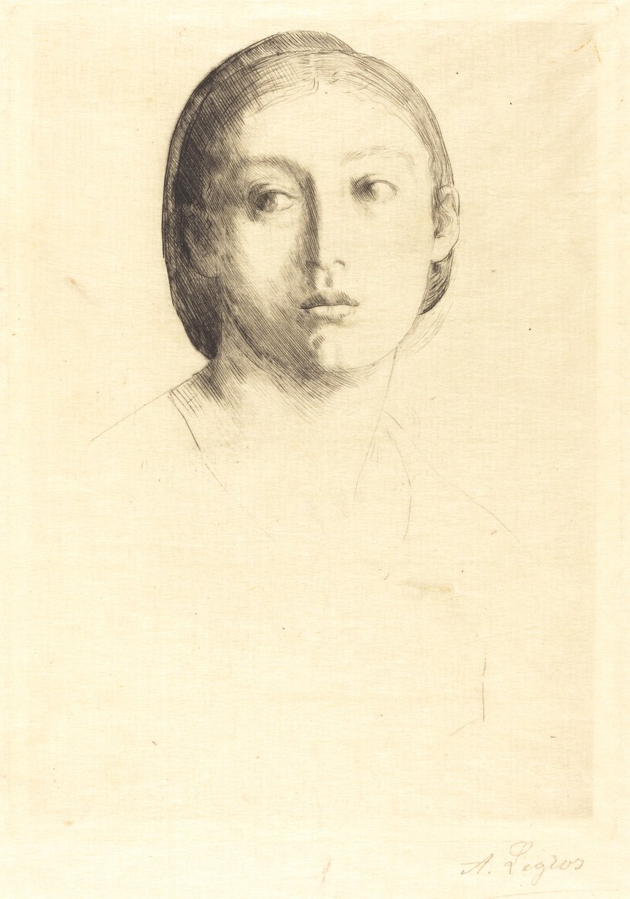 Cabeza de una Joven (Tête de jeune fille) de Alphonse Legros