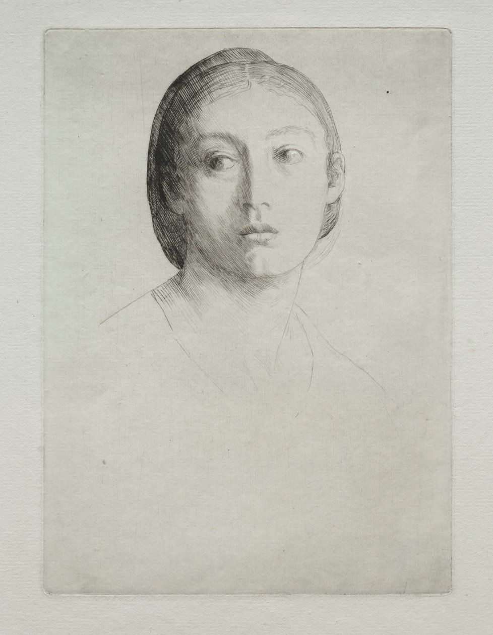 Cabeza de una Joven de Alphonse Legros