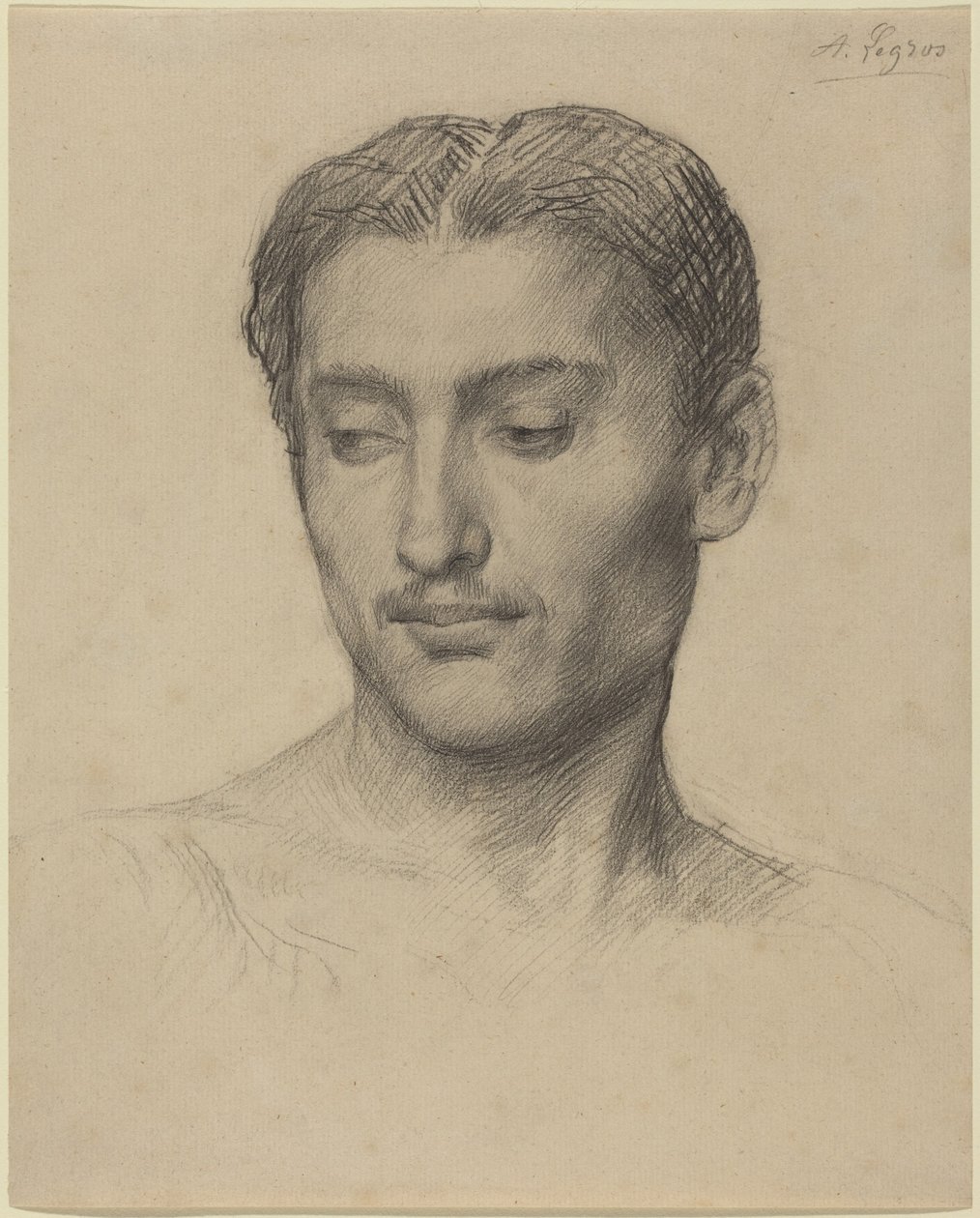 Cabeza de un hombre joven de Alphonse Legros