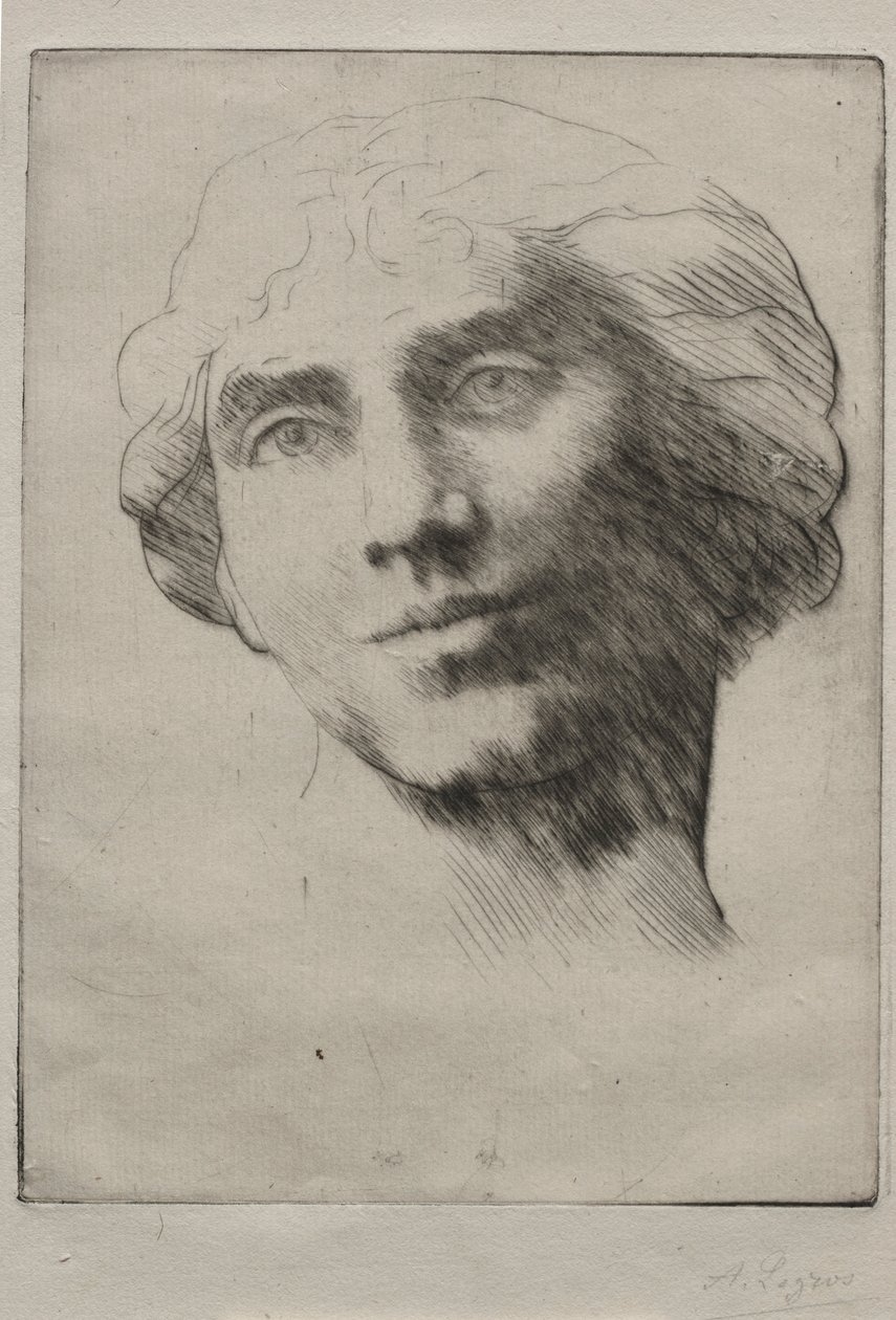Cabeza de una joven de Alphonse Legros