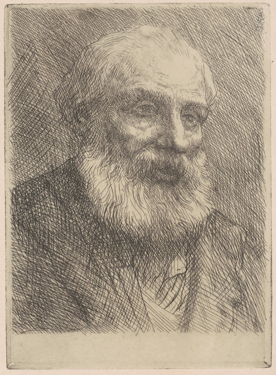 Cabeza de un anciano de Alphonse Legros