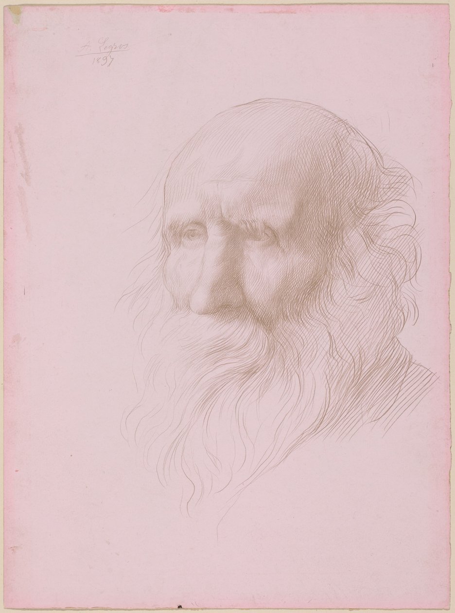 Cabeza de un anciano de Alphonse Legros