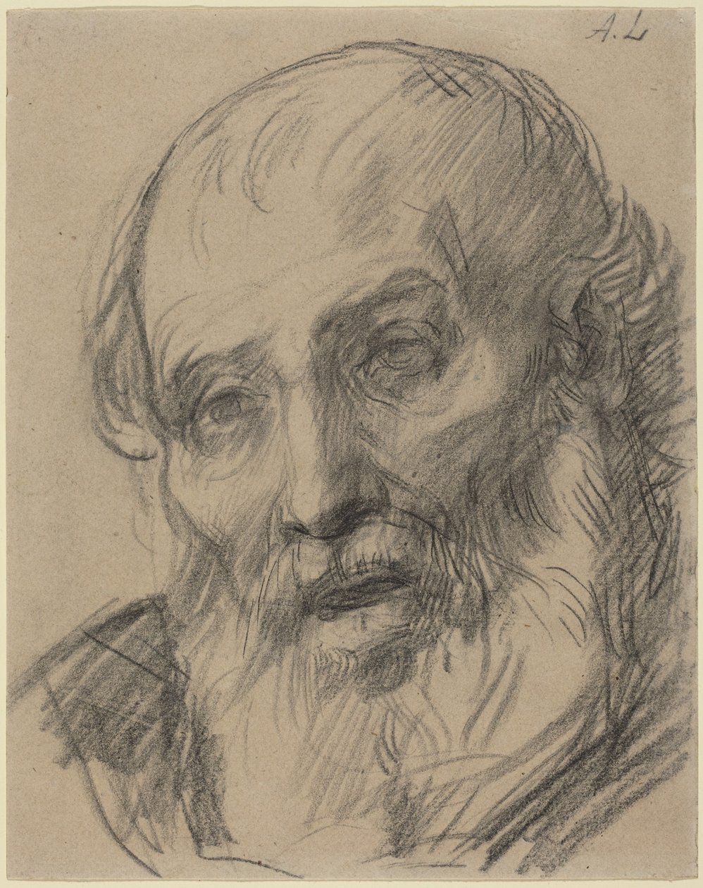 Cabeza de un anciano de Alphonse Legros