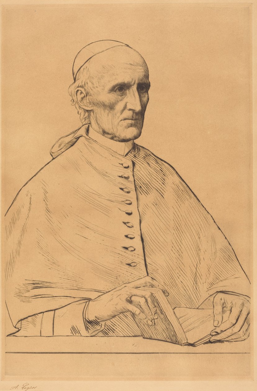 Su Eminencia el cardenal Manning, primera lámina de Alphonse Legros