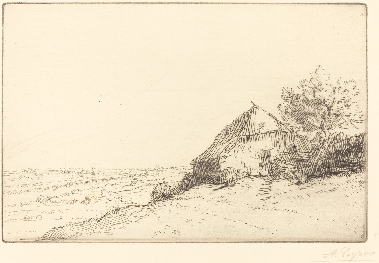 Cabaña en una colina de Alphonse Legros