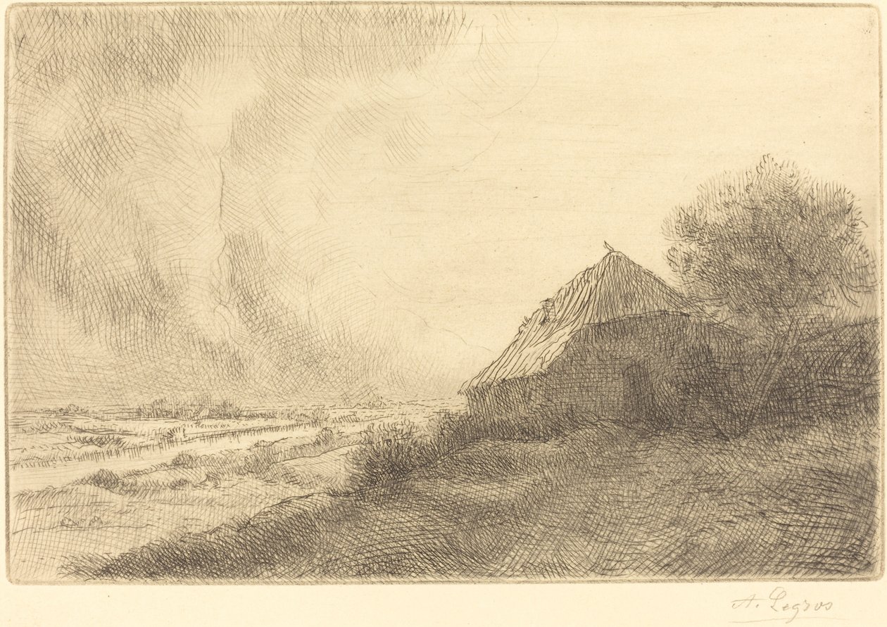 Choza en una Ladera de Alphonse Legros
