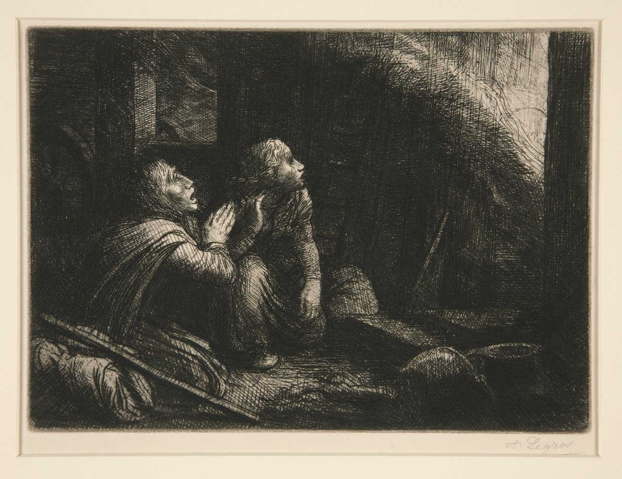 El incendio (The Fire) de Alphonse Legros