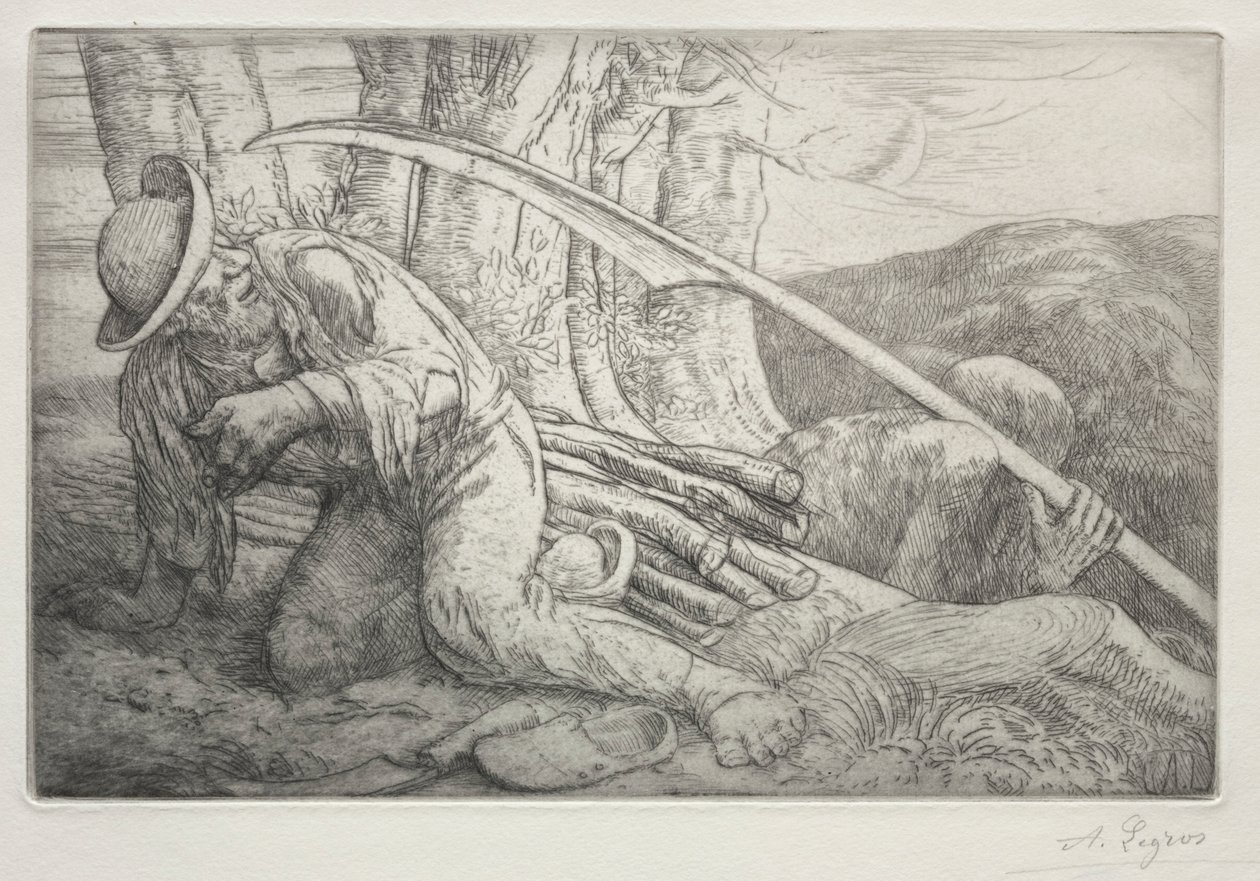 La Mort et le Bûcheron 5ª Placa de Alphonse Legros