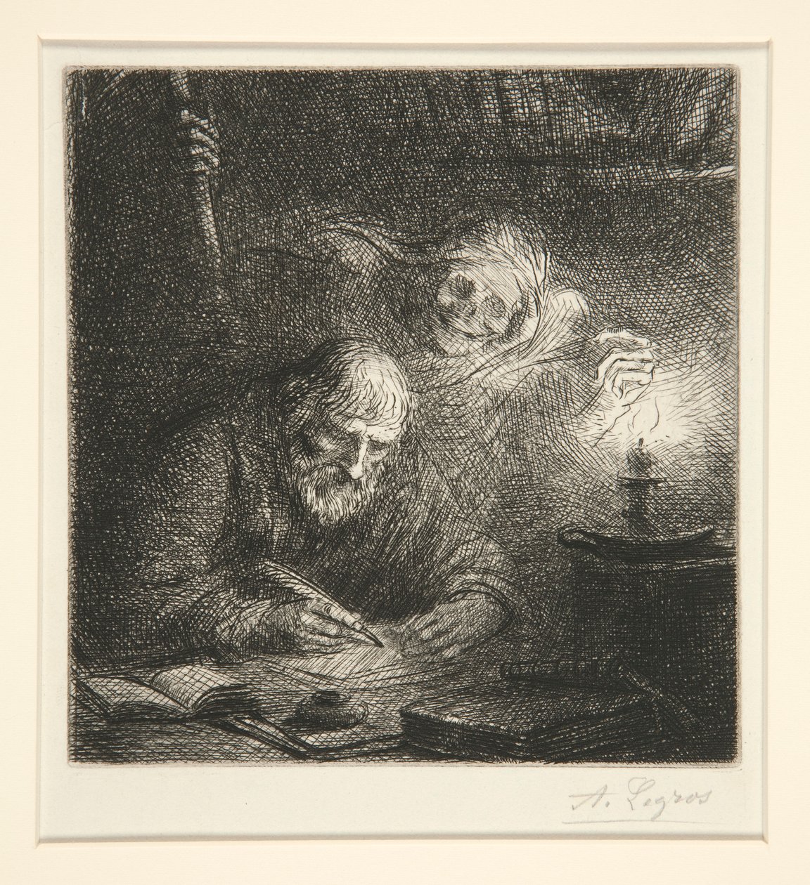 La muerte y el filósofo de Alphonse Legros