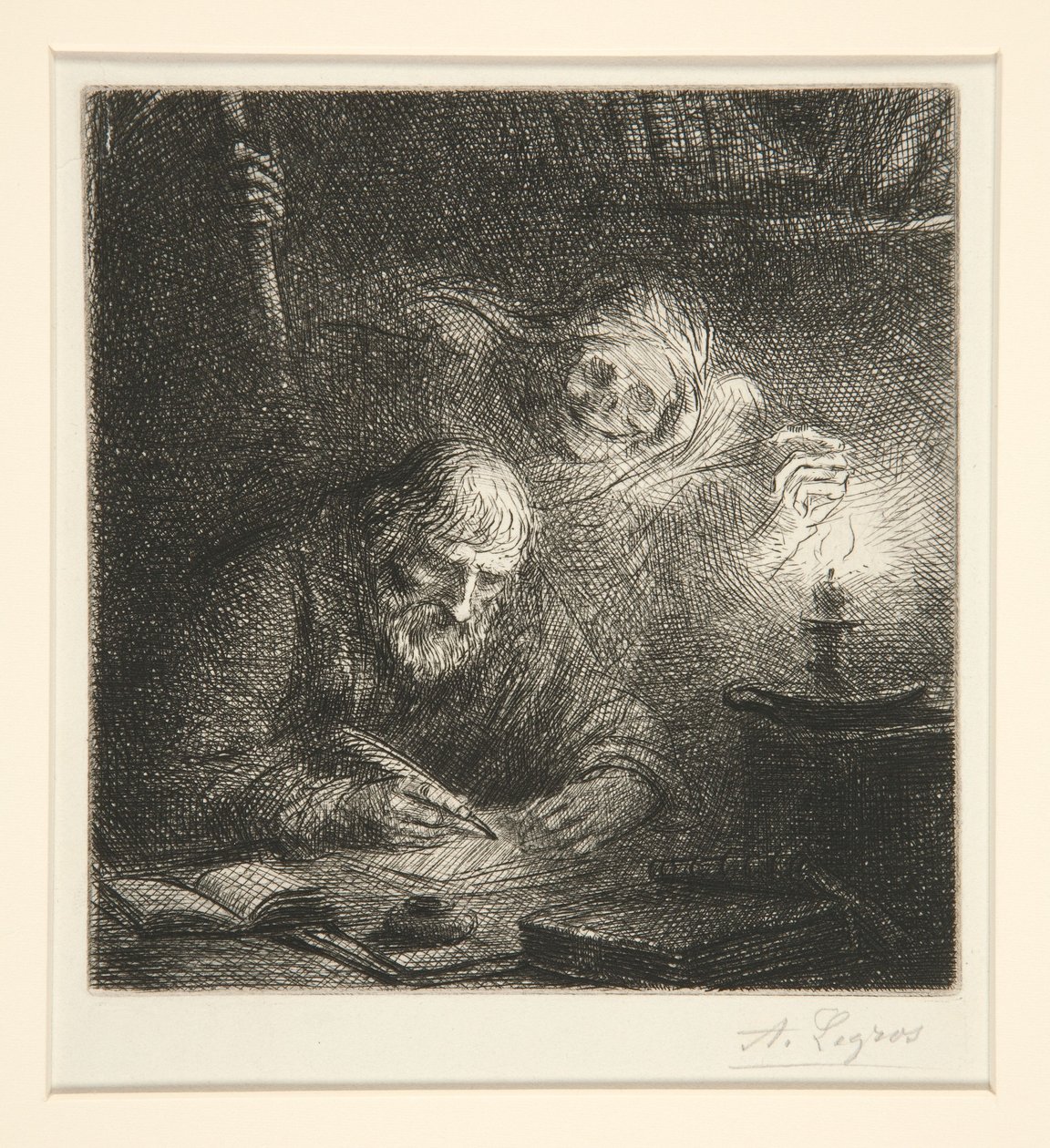 La muerte y el filósofo (Death and the Philosopher) de Alphonse Legros