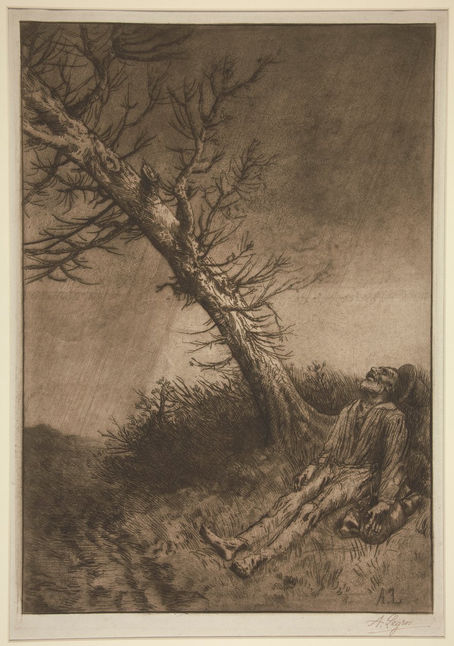 La mort du vagabond (La muerte del vagabundo) de Alphonse Legros