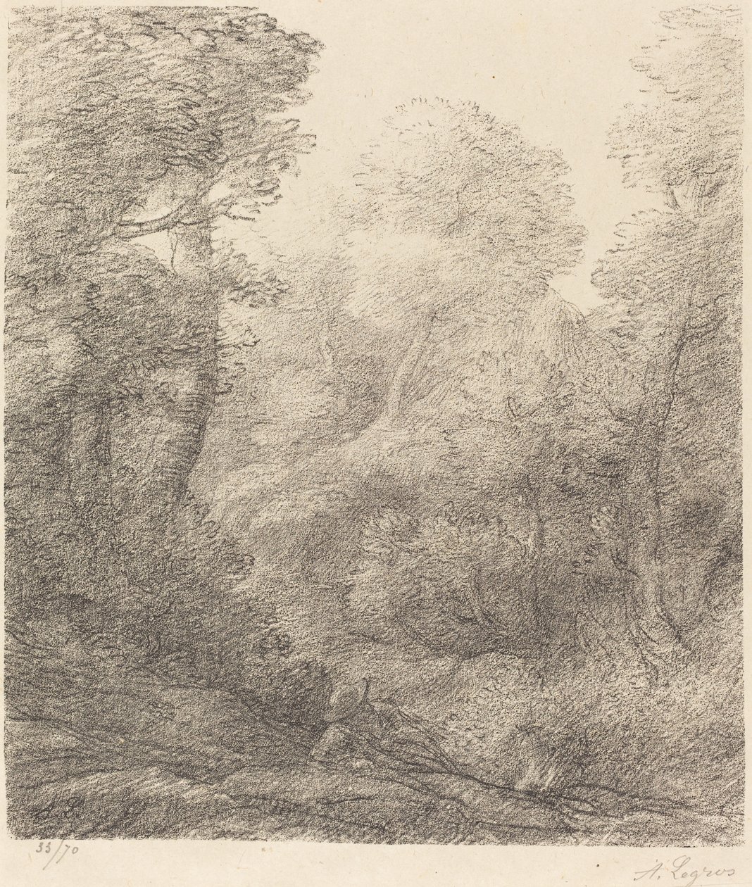 Paisaje: Bruma de la mañana de Alphonse Legros