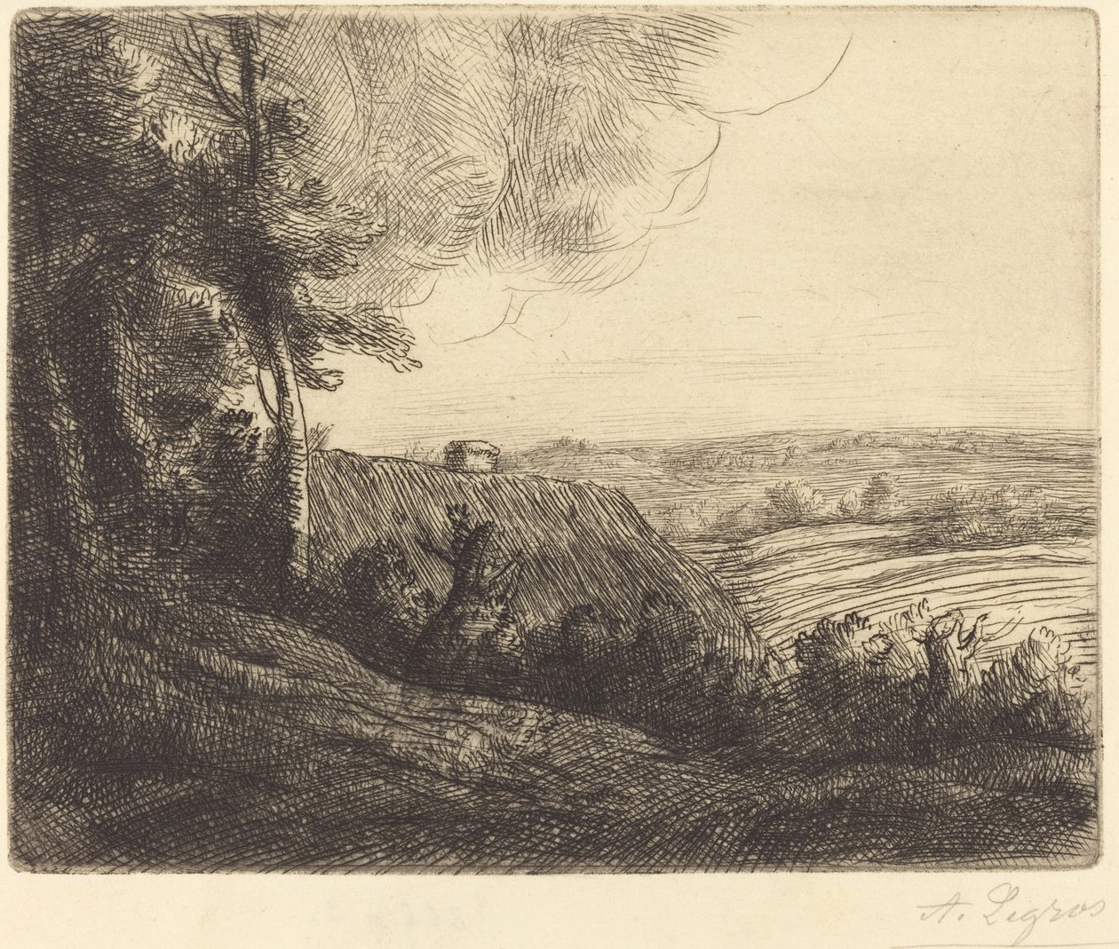 Paisaje: Camino a Horville de Alphonse Legros