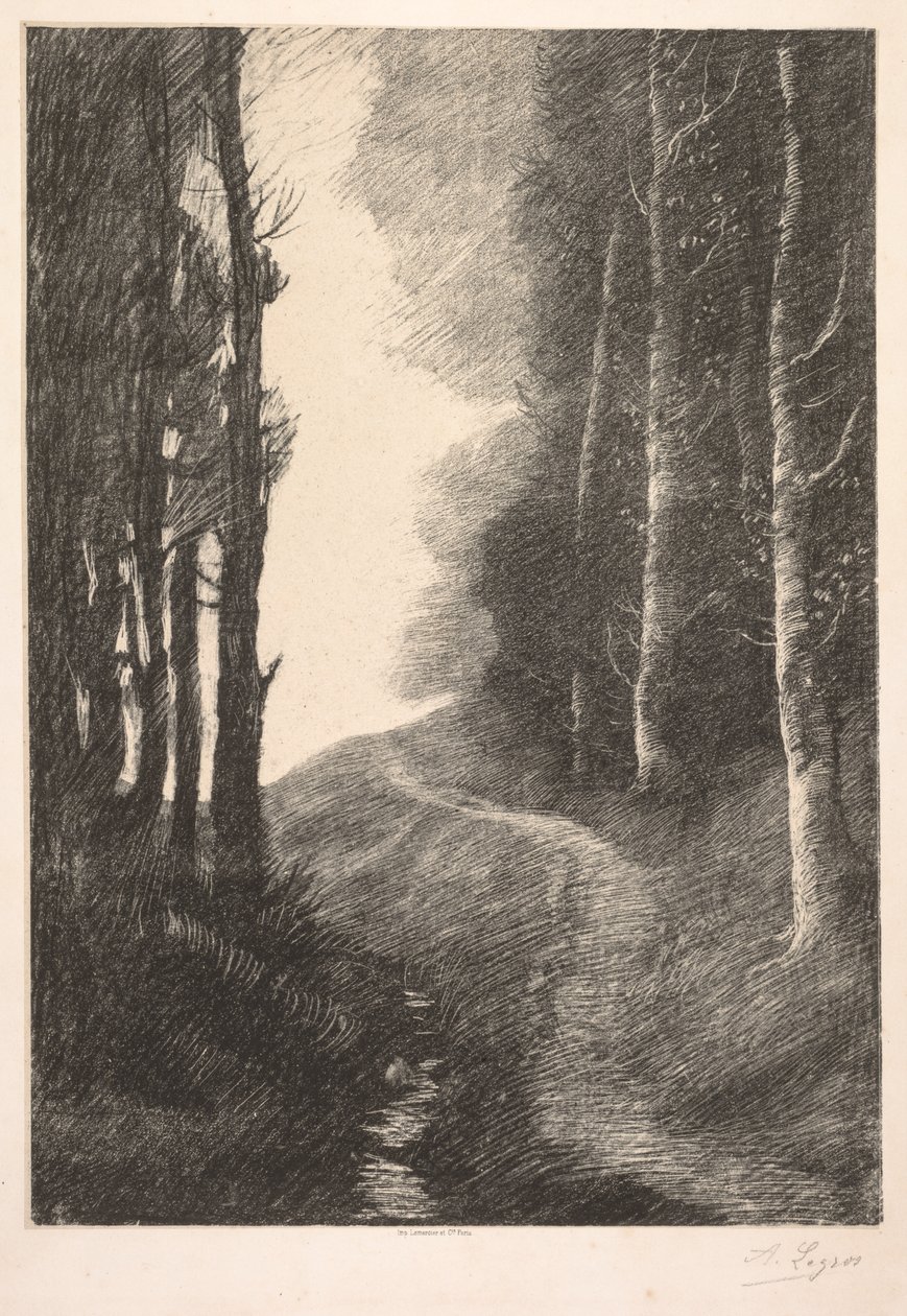 Paisaje en Bouleaux de Alphonse Legros