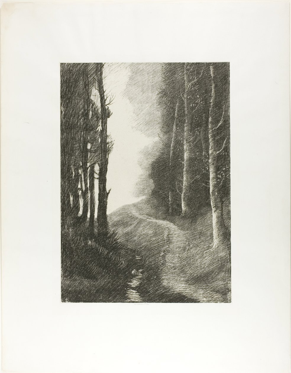 Paisaje con Abedules de Alphonse Legros