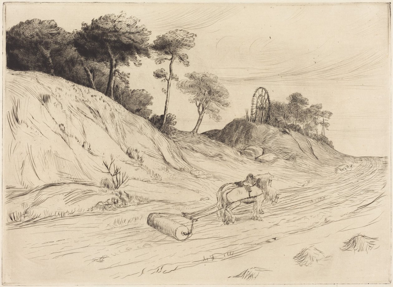 Paisaje con rodillo de Alphonse Legros