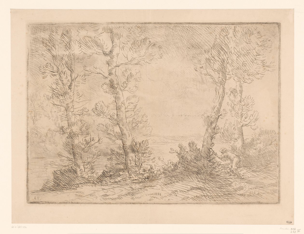 Landschap pone tornillo El pescador de salmones de Alphonse Legros