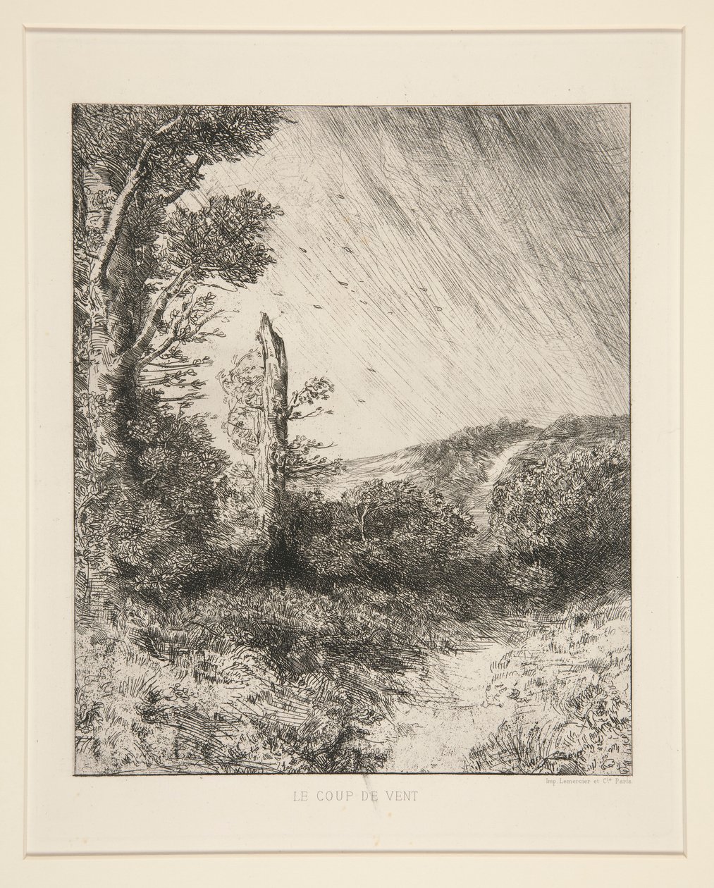 Le Coup de Vent (La ráfaga de viento) de Alphonse Legros