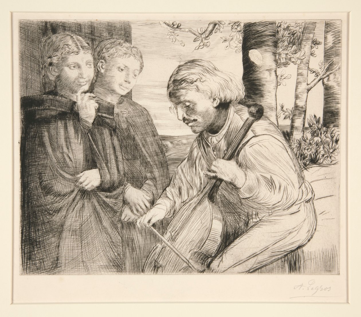 el jugador de viola de Alphonse Legros